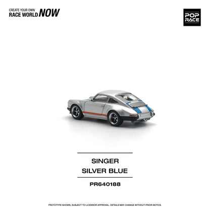Porsche 911 Singer Silver/Blue
