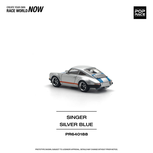 Porsche 911 Singer Silver/Blue