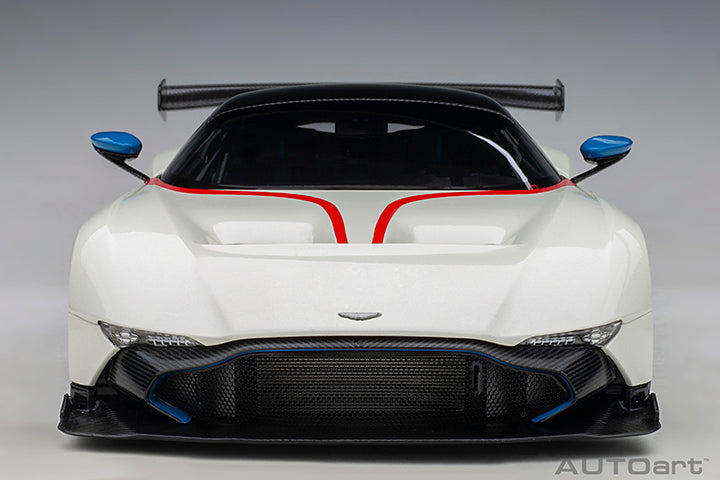 Aston Martin Vulcan Stratus White with Blue and Red Stripes