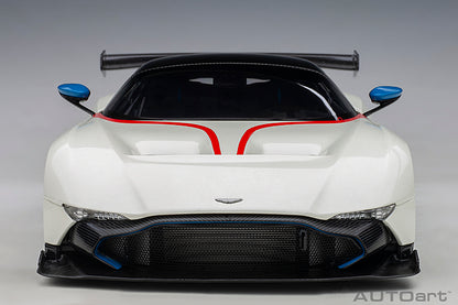Aston Martin Vulcan Stratus White with Blue and Red Stripes