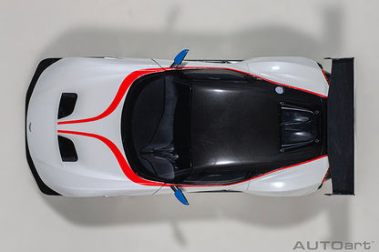 Aston Martin Vulcan Stratus White with Blue and Red Stripes