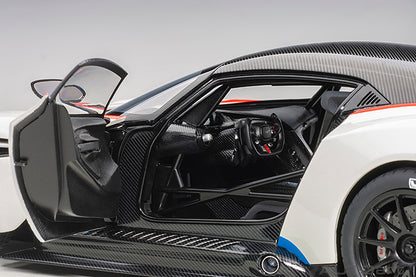 Aston Martin Vulcan Stratus White with Blue and Red Stripes