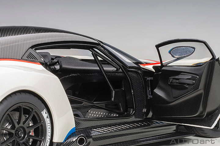 Aston Martin Vulcan Stratus White with Blue and Red Stripes