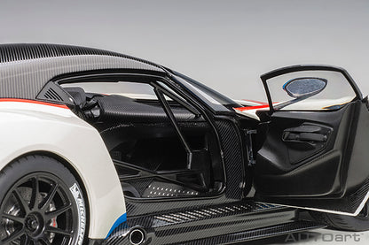 Aston Martin Vulcan Stratus White with Blue and Red Stripes