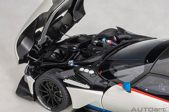 Aston Martin Vulcan Stratus White with Blue and Red Stripes
