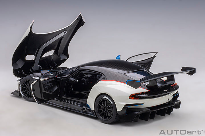 Aston Martin Vulcan Stratus White with Blue and Red Stripes