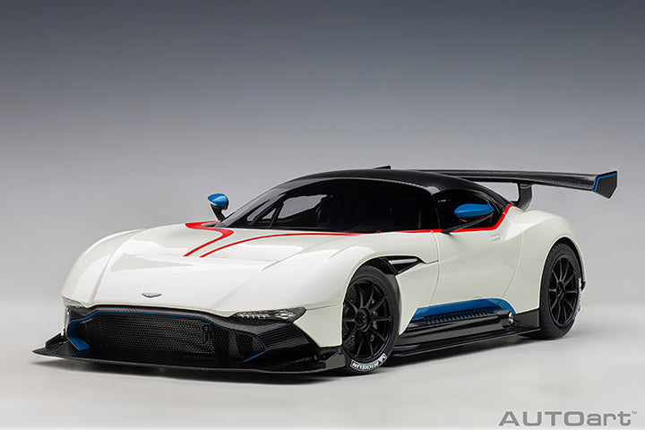 Aston Martin Vulcan Stratus White with Blue and Red Stripes