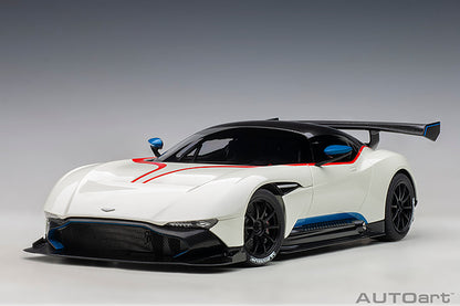 Aston Martin Vulcan Stratus White with Blue and Red Stripes