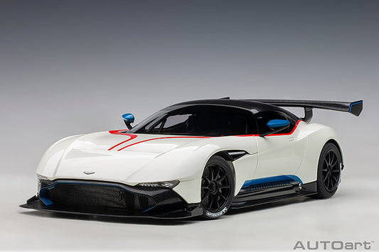 Aston Martin Vulcan Stratus White with Blue and Red Stripes