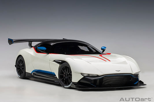 Aston Martin Vulcan Stratus White with Blue and Red Stripes
