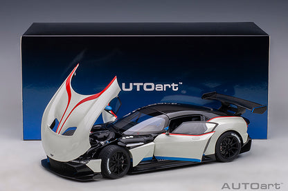 Aston Martin Vulcan Stratus White with Blue and Red Stripes