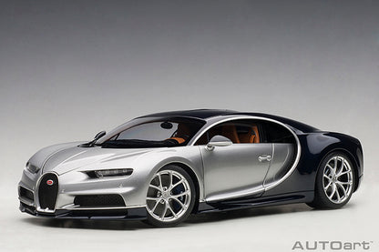 Bugatti Chiron 2017 Argent Silver Atlantic Blue