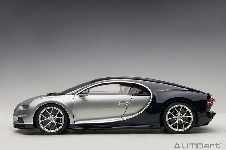 Bugatti Chiron 2017 Argent Silver Atlantic Blue