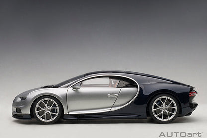 Bugatti Chiron 2017 Argent Silver Atlantic Blue