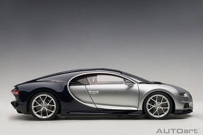 Bugatti Chiron 2017 Argent Silver Atlantic Blue