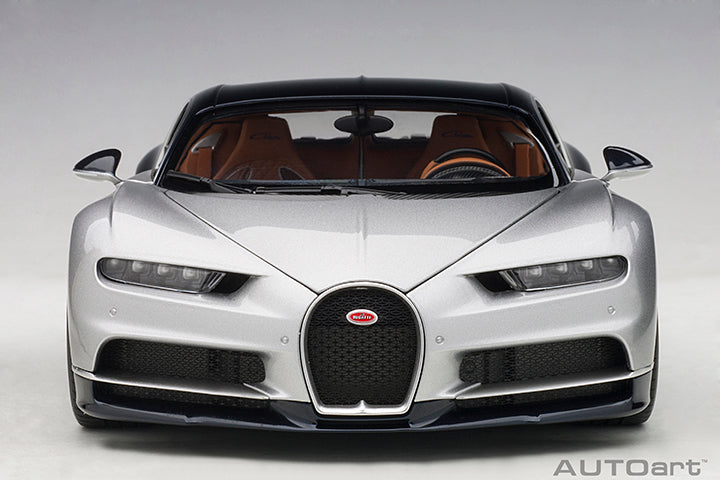 Bugatti Chiron 2017 Argent Silver Atlantic Blue