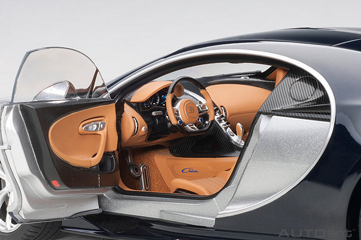 Bugatti Chiron 2017 Argent Silver Atlantic Blue