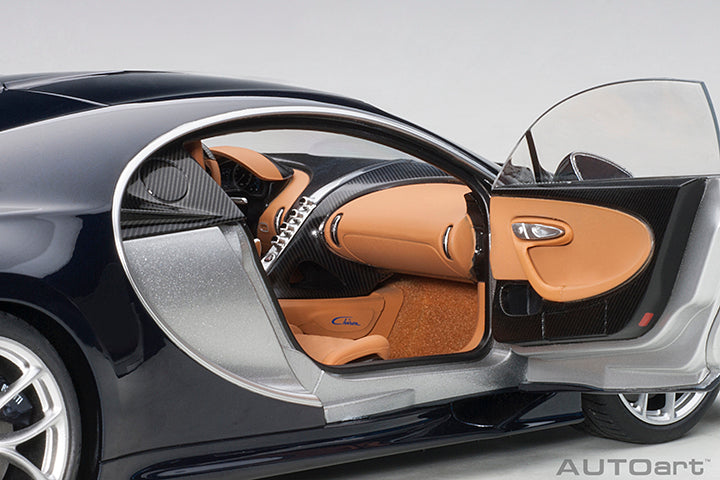 Bugatti Chiron 2017 Argent Silver Atlantic Blue