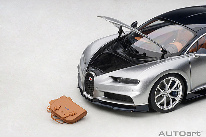 Bugatti Chiron 2017 Argent Silver Atlantic Blue