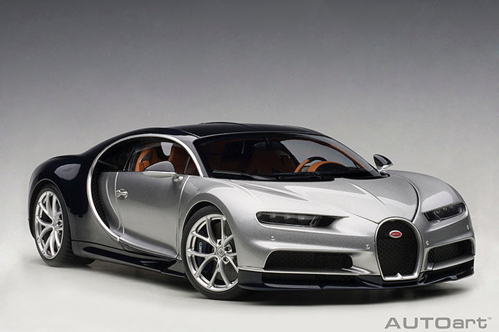 Bugatti Chiron 2017 Argent Silver Atlantic Blue