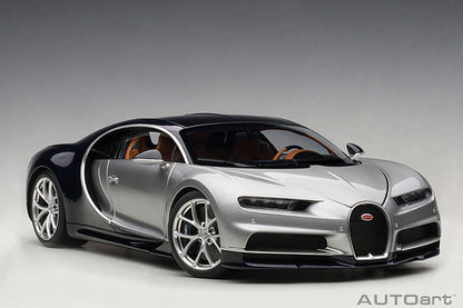 Bugatti Chiron 2017 Argent Silver Atlantic Blue