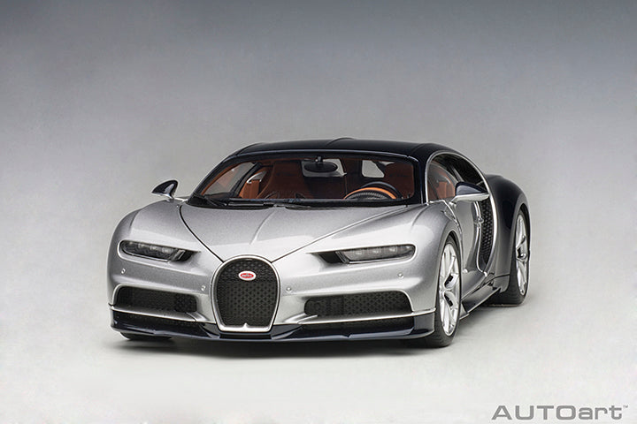 Bugatti Chiron 2017 Argent Silver Atlantic Blue