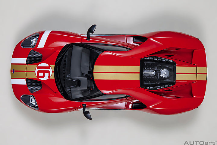Ford GT Heritage Edition Alan Mann Red with Gold Stripes