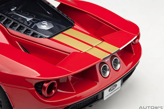 Ford GT Heritage Edition Alan Mann Red with Gold Stripes