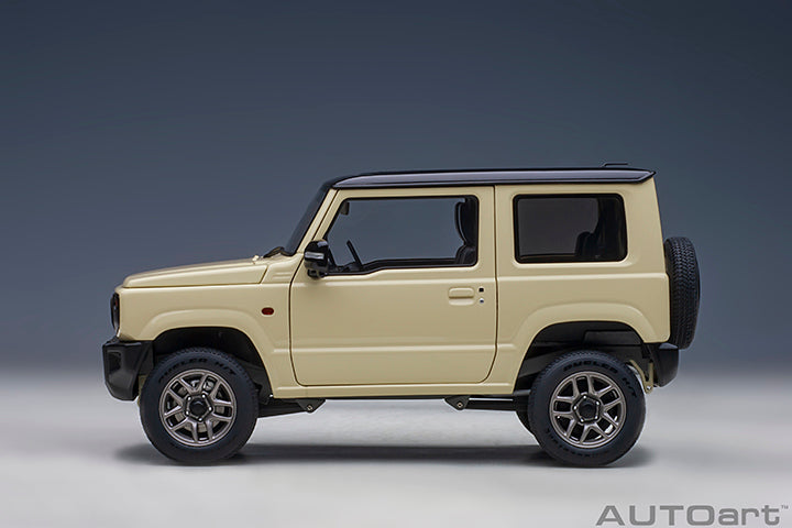 Suzuki Jimny JB64 Chiffon Ivory Metallic with Bluish Black Pearl Roof