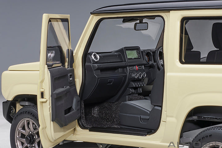 Suzuki Jimny JB64 Chiffon Ivory Metallic with Bluish Black Pearl Roof