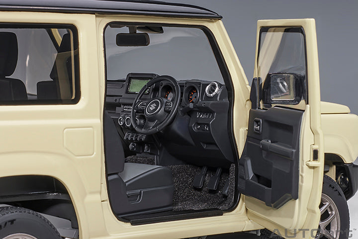 Suzuki Jimny JB64 Chiffon Ivory Metallic with Bluish Black Pearl Roof