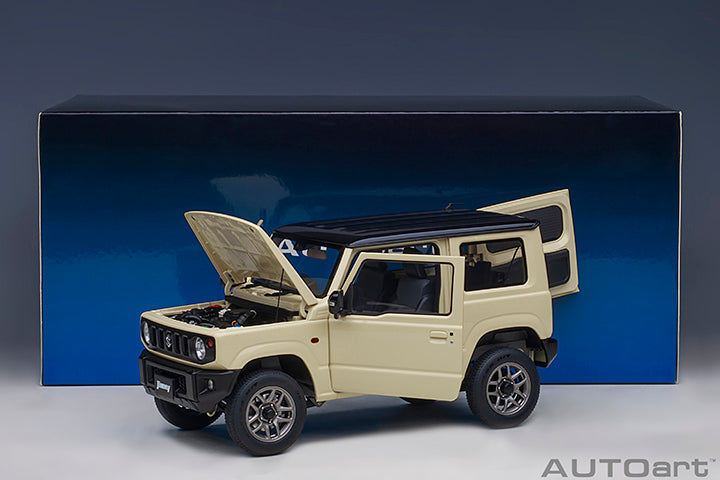 Suzuki Jimny JB64 Chiffon Ivory Metallic with Bluish Black Pearl Roof