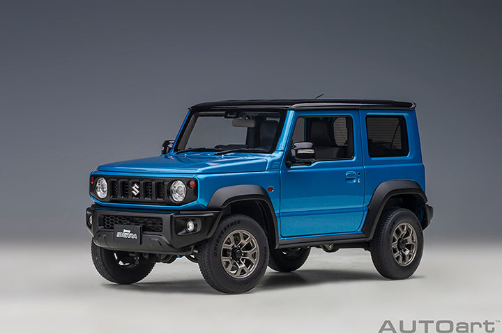 Suzuki Jimny Sierra JB74 Brisk Blue Metallic with Black Pearl Metallic Roof