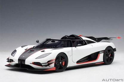 Koenigsegg One:1 Pebble White with Carbon Black and Red Accents