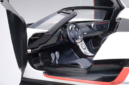Koenigsegg One:1 Pebble White with Carbon Black and Red Accents