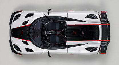 Koenigsegg One:1 Pebble White with Carbon Black and Red Accents