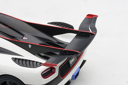 Koenigsegg One:1 Pebble White with Carbon Black and Red Accents