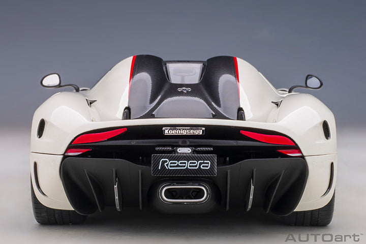 Koenigsegg Regera Crystal White Carbon with Red Accents