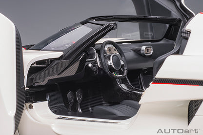 Koenigsegg Regera Crystal White Carbon with Red Accents