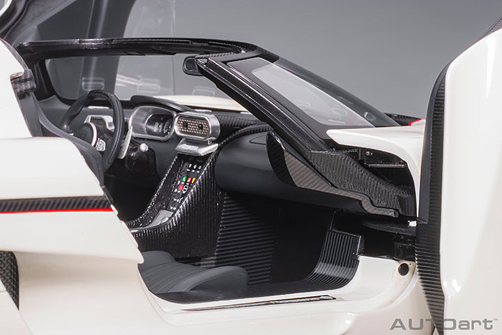 Koenigsegg Regera Crystal White Carbon with Red Accents