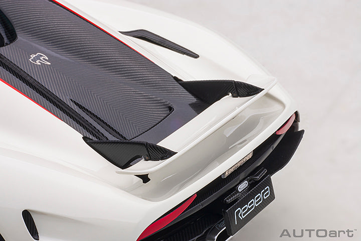 Koenigsegg Regera Crystal White Carbon with Red Accents