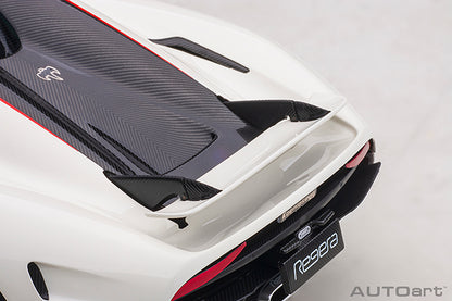 Koenigsegg Regera Crystal White Carbon with Red Accents