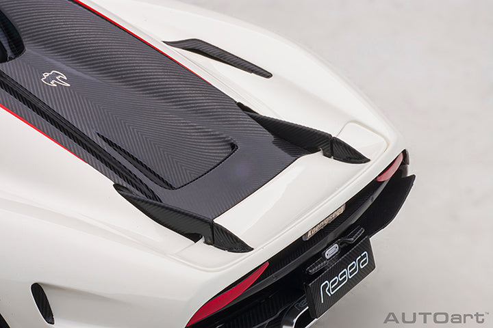 Koenigsegg Regera Crystal White Carbon with Red Accents