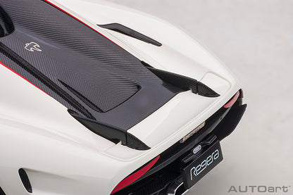 Koenigsegg Regera Crystal White Carbon with Red Accents