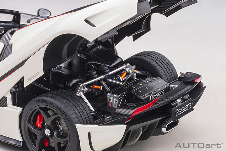 Koenigsegg Regera Crystal White Carbon with Red Accents
