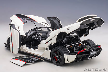 Koenigsegg Regera Crystal White Carbon with Red Accents