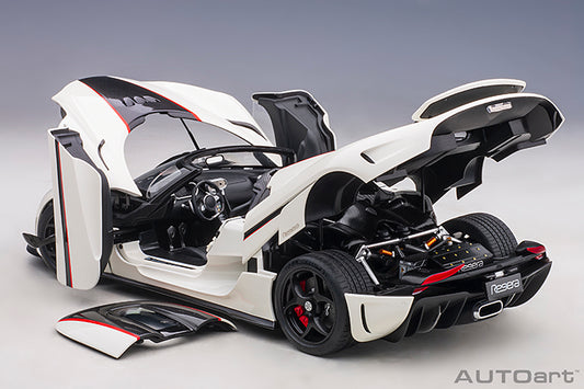 Koenigsegg Regera Crystal White Carbon with Red Accents