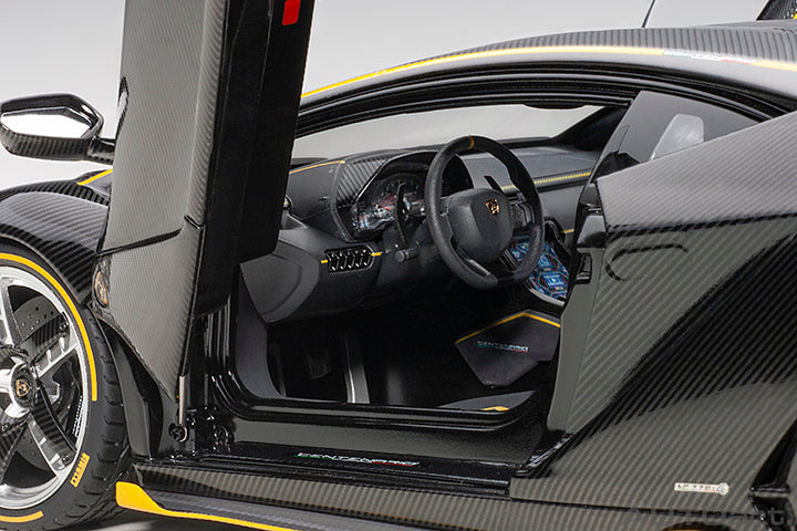 Lamborghini Centenario Clear Carbon with Yellow Accents