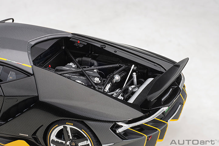 Lamborghini Centenario Clear Carbon with Yellow Accents