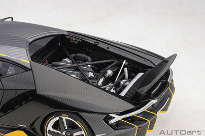 Lamborghini Centenario Clear Carbon with Yellow Accents